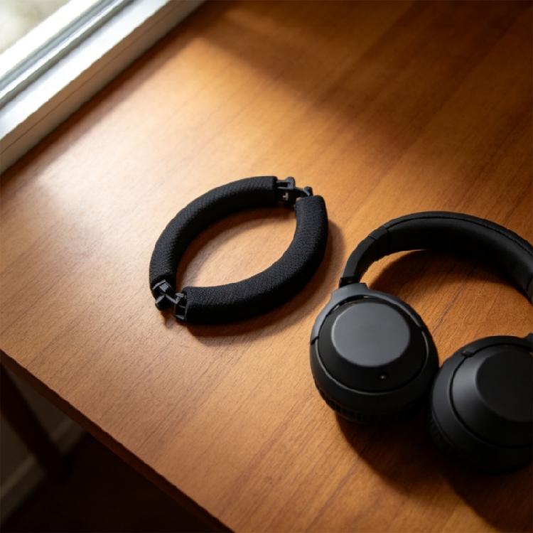 Black Replacement Headband Cushion for H3, Padded Headset Repair Part with End Attachment Clips