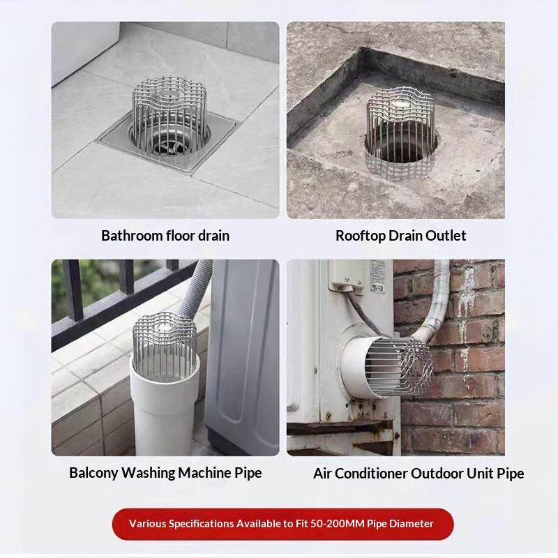 Roof Gutter Floor Drain Filter Anti-blocking Drainage Cover Rust Proof Suitable for Balcony Patio Garden Outdoor Use