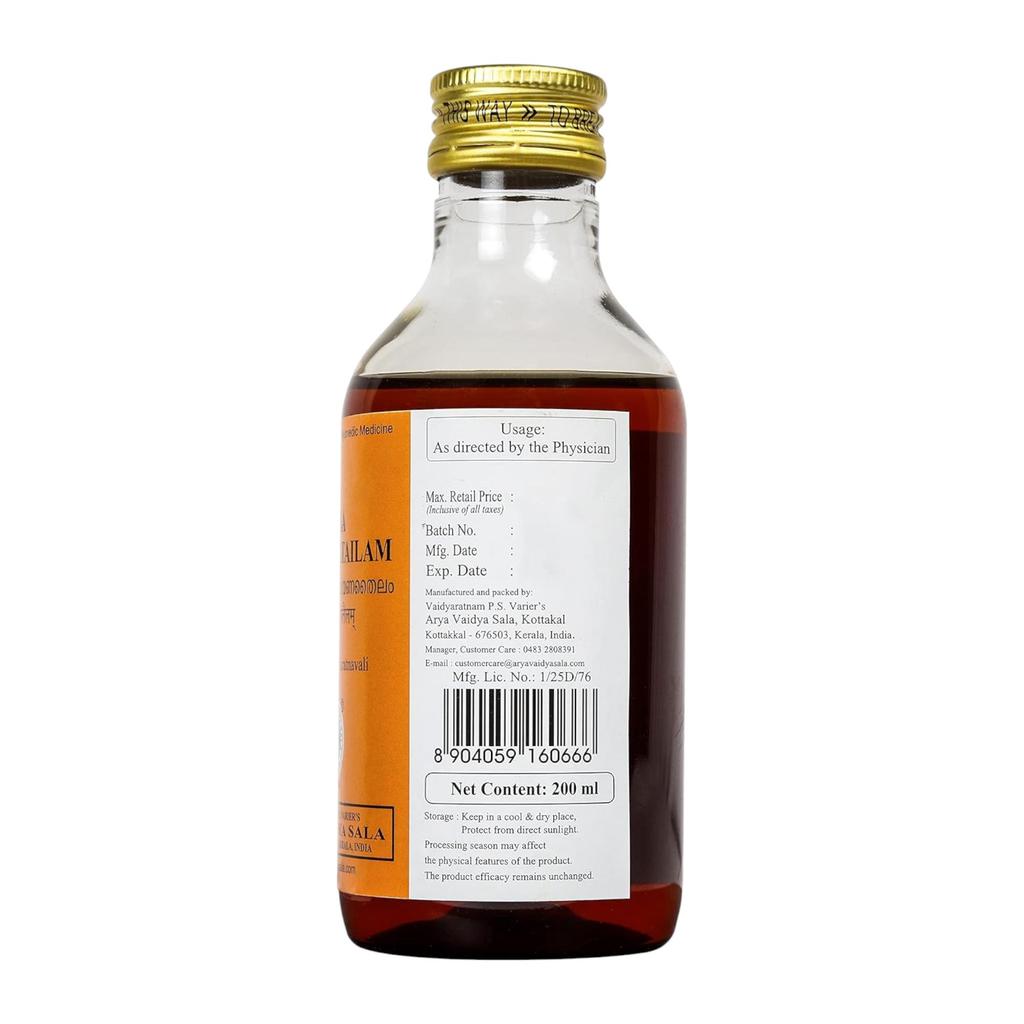 Kottakkal Ayurveda Maha Narayana Tailam 200 Ml Ayurvedic Body Oil For Joint Comfort And Bone Support Pack Of 1