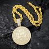 Men's Hip Hop Round Diamond Pendant Necklace – Eco-friendly Alloy Cuban Chain