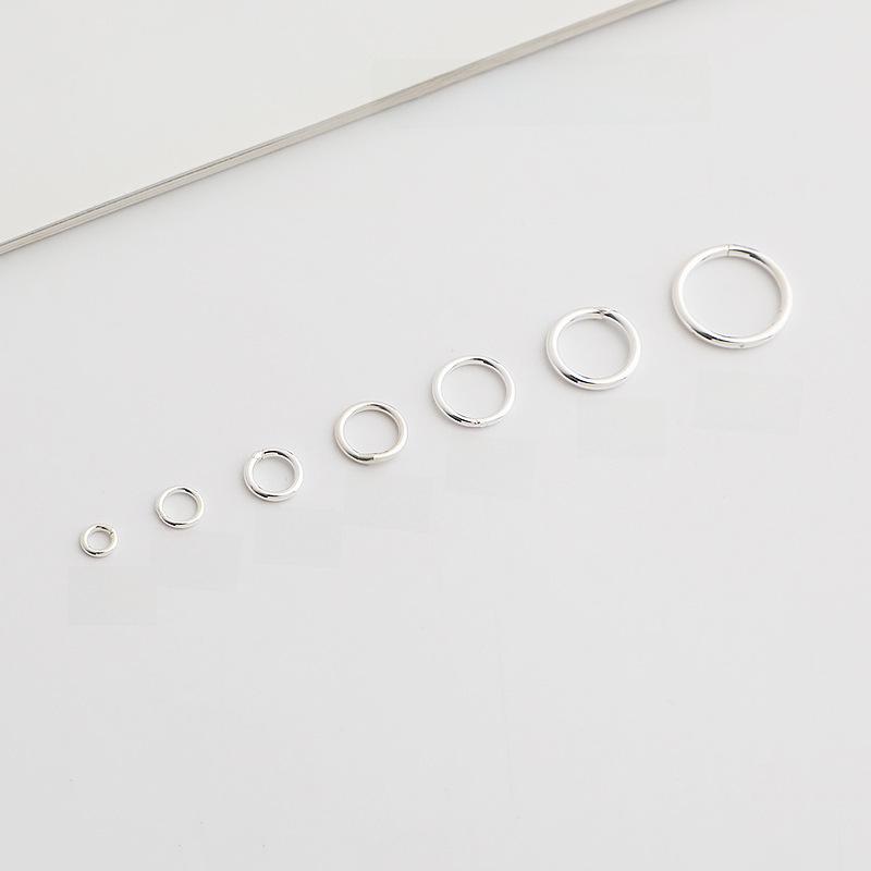 S925 Sterling Silver Small Closed Circle Ring for DIY Handmade Jewelry & Earring Accessories