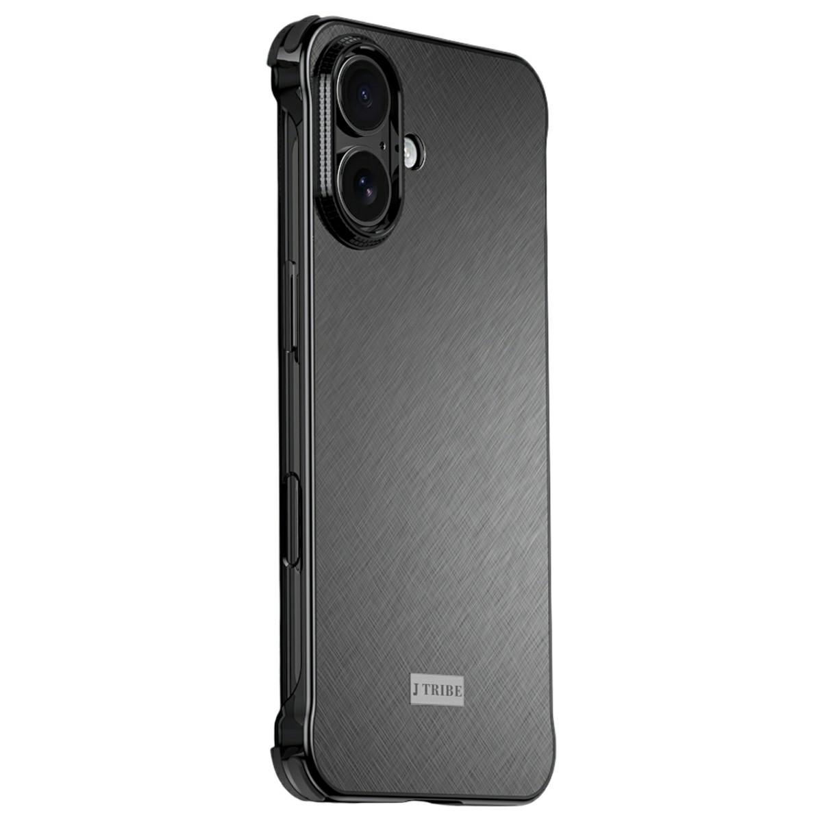 

Для iPhone 16 Чохол PC+Силікон+Сплав Матовий Чохол для Телефону Black