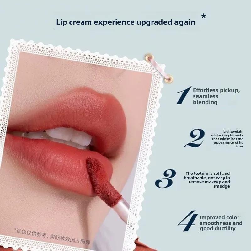 Flowerknows Garden Makeup Tekutá rtěnka na rty, Dlouhotrvající matná rtěnka pro až 12hodinové nošení, Sametový tekutý rtěnka, Lesk na rty, Hydratační přípravek