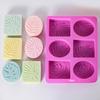 6 Cavity Oval/Square Leaf Shaped Silicone Soap Mold DIY Handmade Essential Oil Soap Making Supplies Mould Chocolate Cake Molds