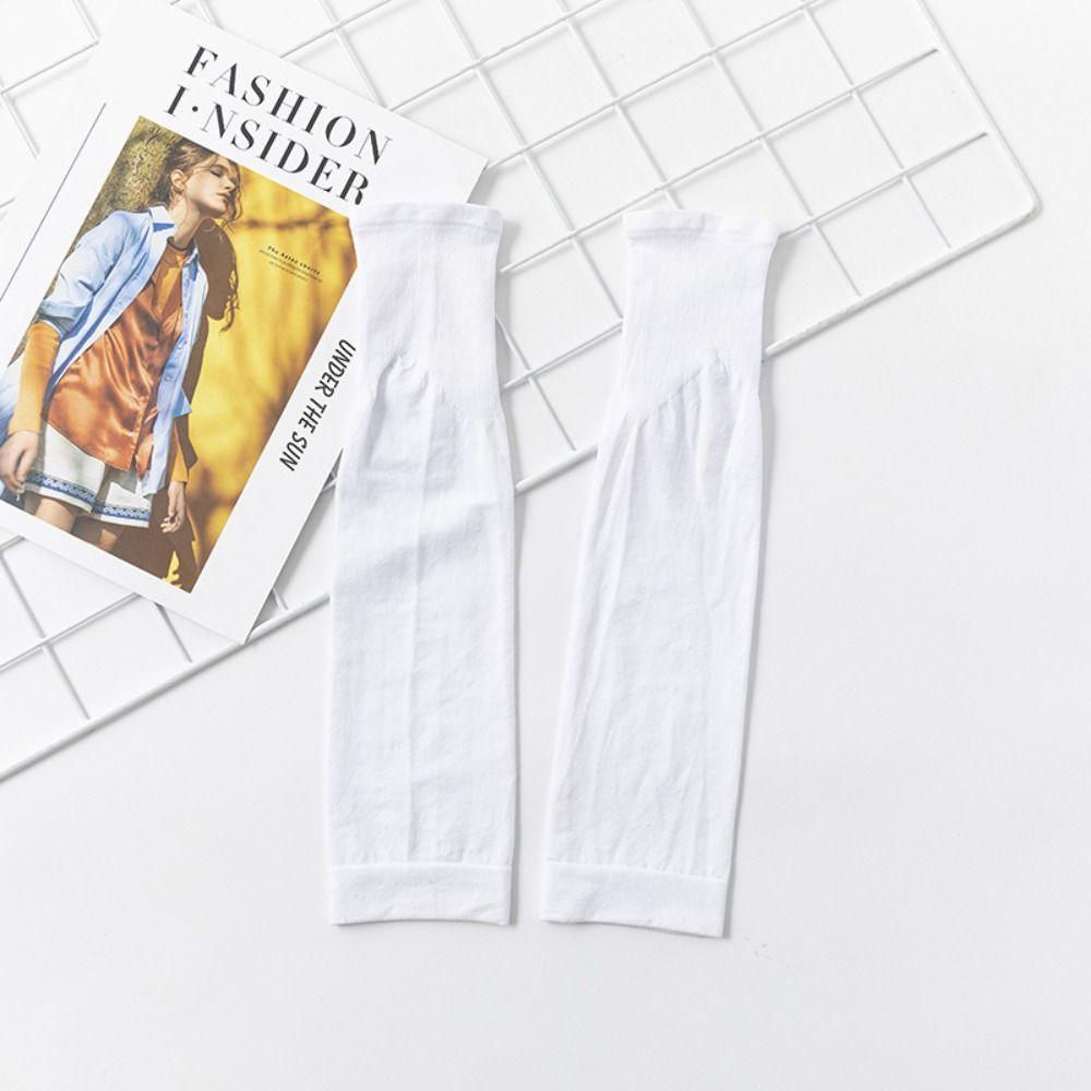 

Удобные чехлы для ног из ледяного шелка, защита от солнца, быстросохнущие рукава для ног, лето L белый