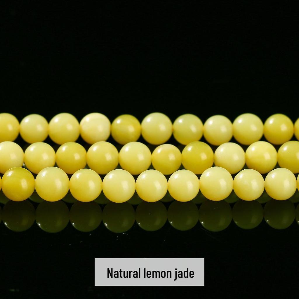 Jing Suo Naturalne Zielone Jadeitowe Okrągłe Koraliki do Tworzenia Biżuterii i Bransoletek DIY