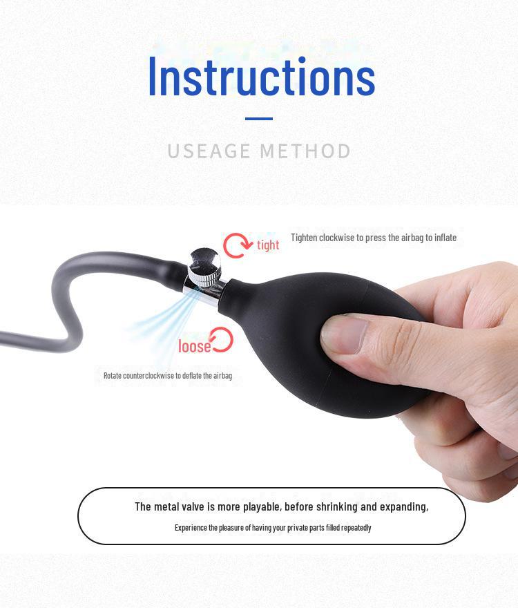 Miji Silicone Inflatable Anal Plug for Couples, Flirting, and Masturbation - Adult Sex Toy, 50/Box