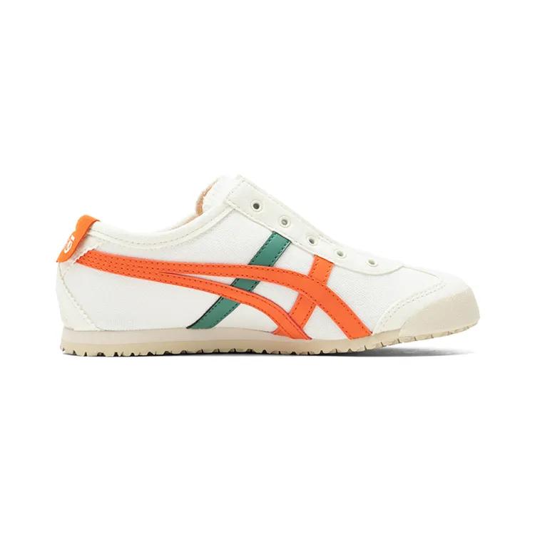 Onitsuka Tiger MEXICO 66 Slip Vintage Slip Resistant Abrasion Resistant Low top Running Shoes White Orange Kids' (Unisex)