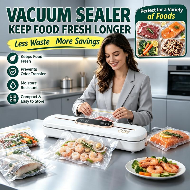 Mini Vacuum Sealer – Keep Food Fresh Longer, Compact & Automatic
