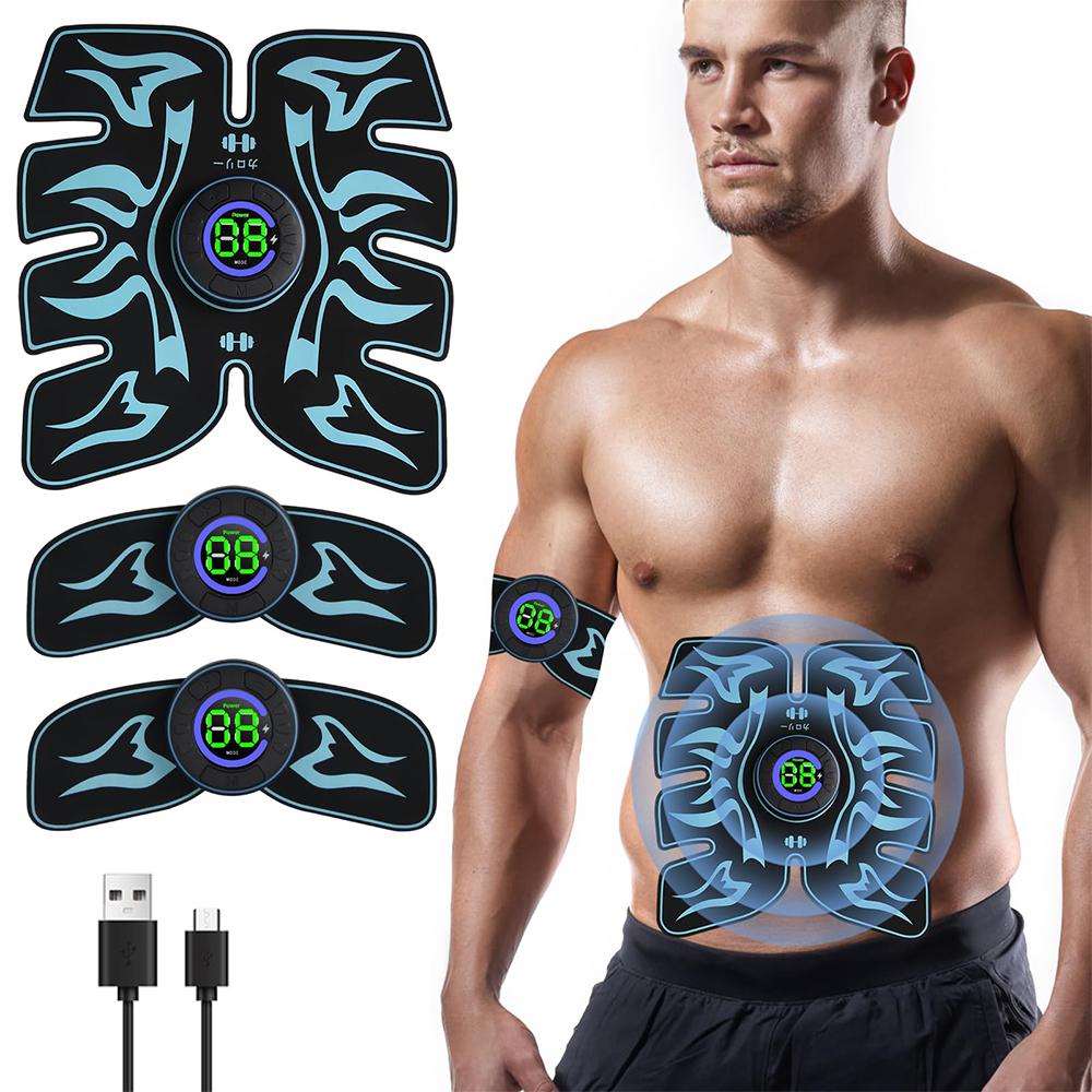 EMS Abdominal Muscle Patch Lazy Home Fitness Equipment Massage Abdominal Fitness Device Intelligent Muscle Stimulator