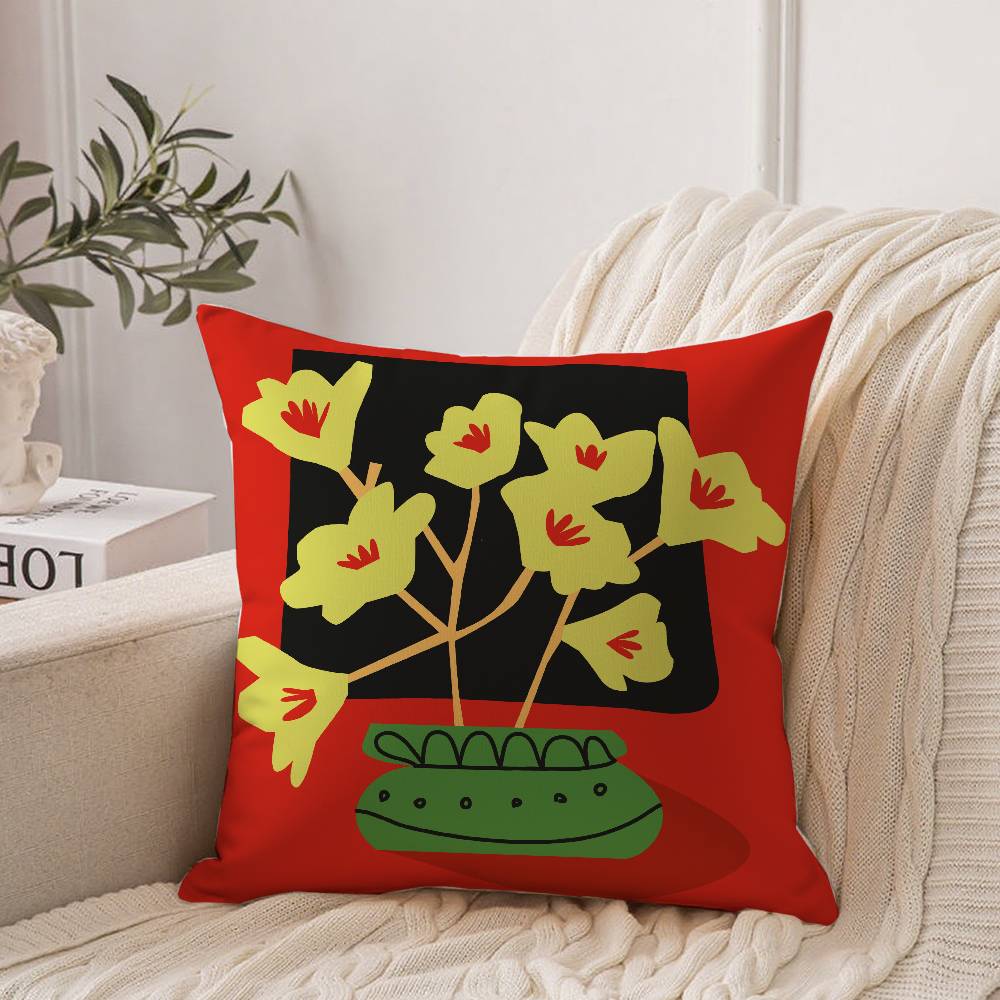 Plants And Flowers Pillow Case Home Decor Throw For Sofa Bed Car Room Decor Gift Idea
