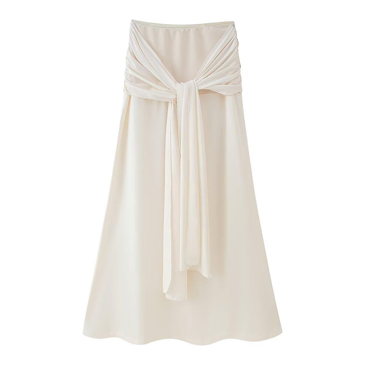 

Летний женский комплект в европейском и американском стиле: цветочный топ и миди-юбка облегающего кроя M