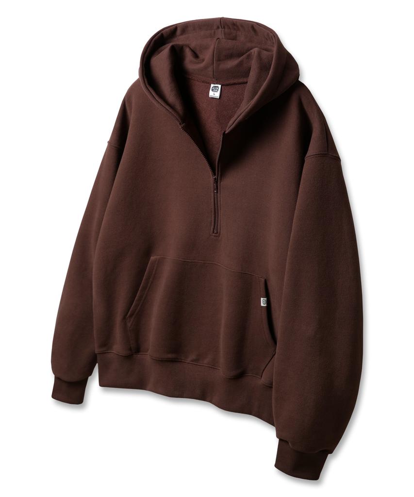 Vislon Half-Zip Plain Oversized Hoodie Avh623 (4 Colors)