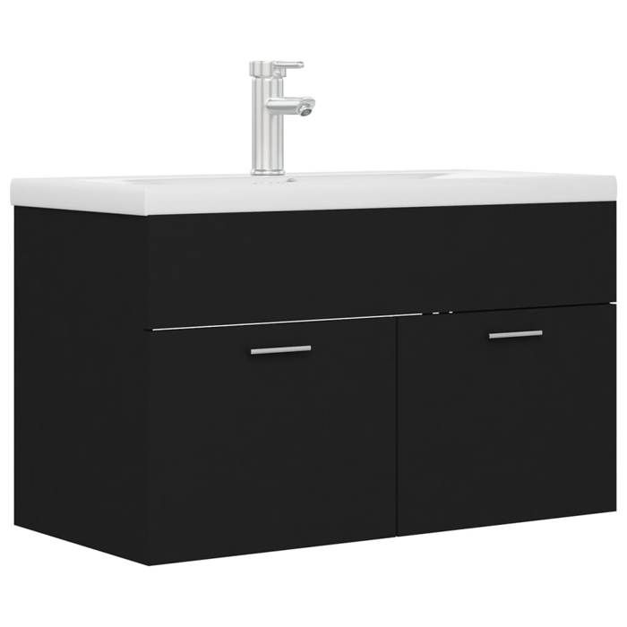 VidaXL Armoire d'Evier avec Lavabo Intégré Placard de Salle de Bain Armoire de Rangement Meuble de Rangement Toilette 3071280