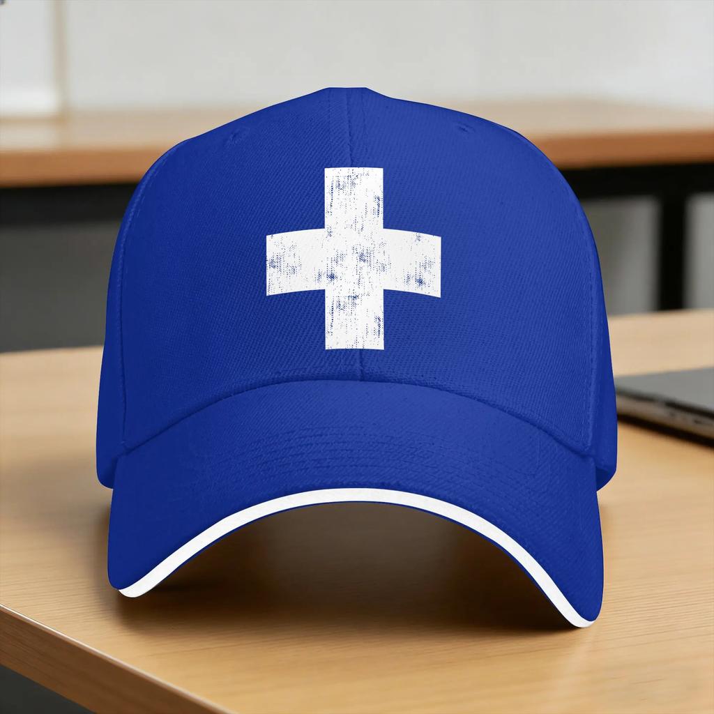 Switzerland Swiss Flag Baseball Cap Fashion UnisexTeens Trucker Hat Print Outdoor Sports Baseball Caps Birthday Gift