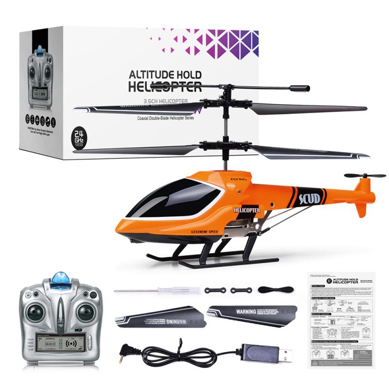 2.4g Remote Control Drone With Light Multi-functional Fixed Height Electric Rc Alloy Helicopter Toy