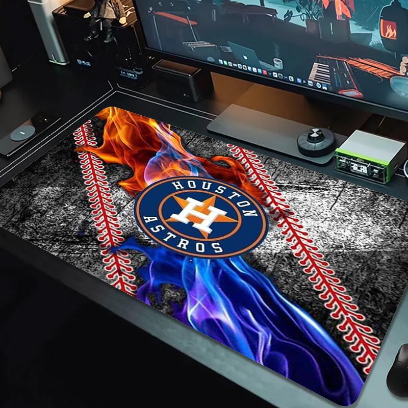 Houston Astros Color Mouse Pad Large Gaming Table Cushion Non-slip Laptop Tablet Big Mousepad XXL Mat Mini PC Playmat With Lock edge
