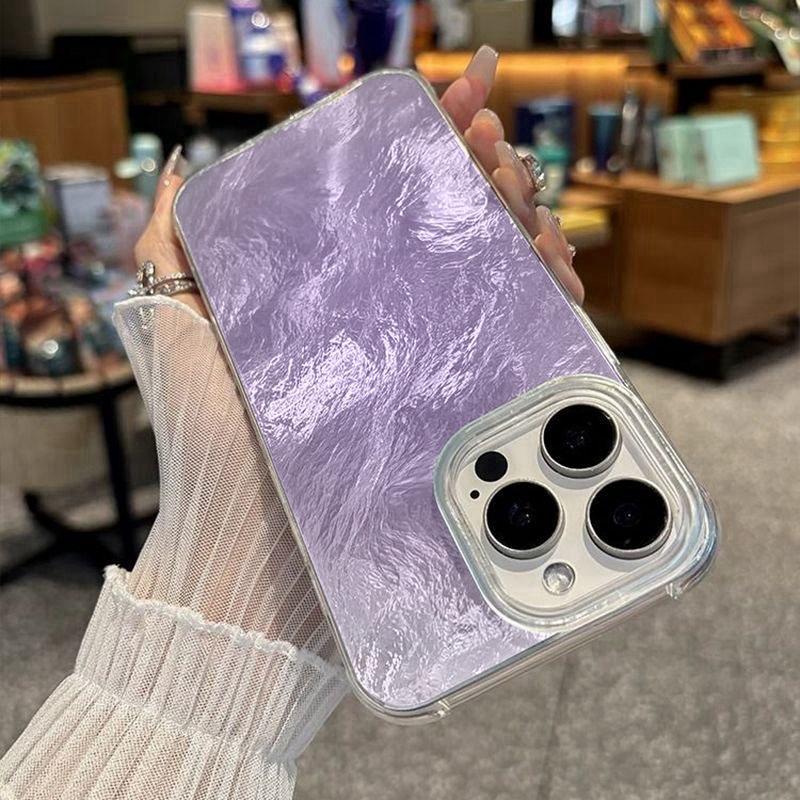 Gradient Glacier Texture Girls Women Phone Case For Apple iphone 15 16 14 13 Pro Max 16e 12 11 7 8 Plus XR SE Fundas Cover