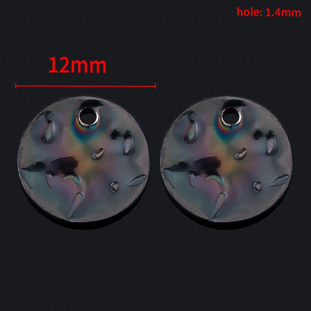 20pcs 8mm 10mm 12mm Stainless Steel Charms Round Blank Stamping Tag Pendants for DIY Bracelet Necklace Jewelry Making Materials