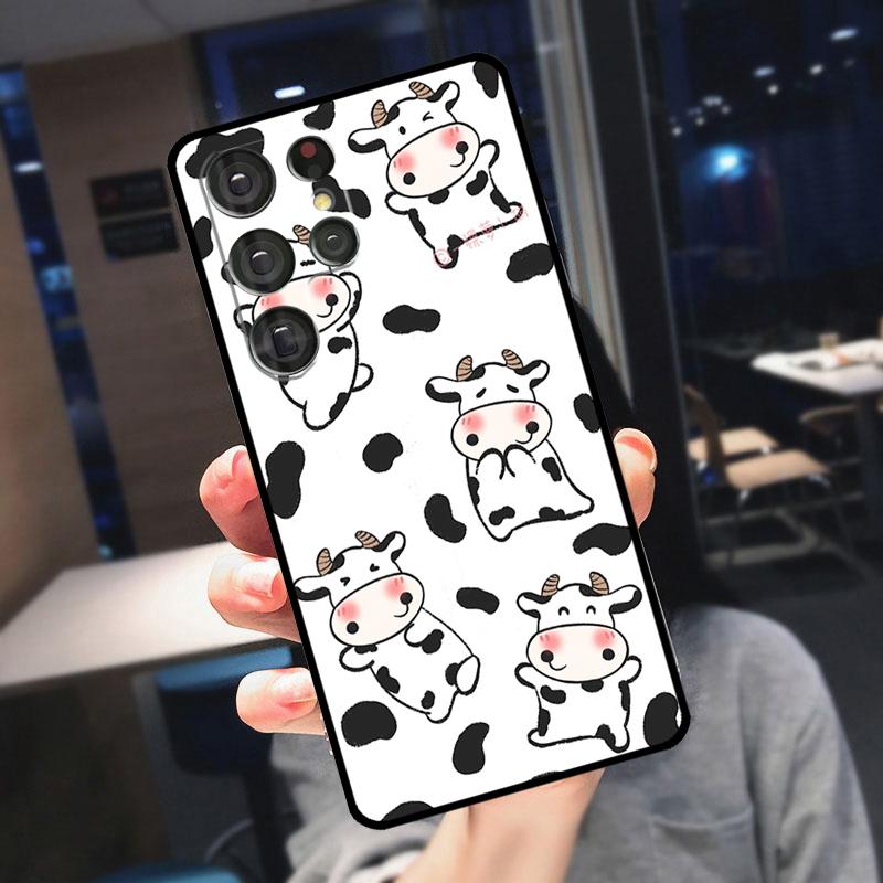 Dairy Cattle Cow Speckle Cover For Samsung Galaxy S24 Ultra S25 S22 S23 Plus S20 S21 FE S9 S10 S23 FE Phone Case