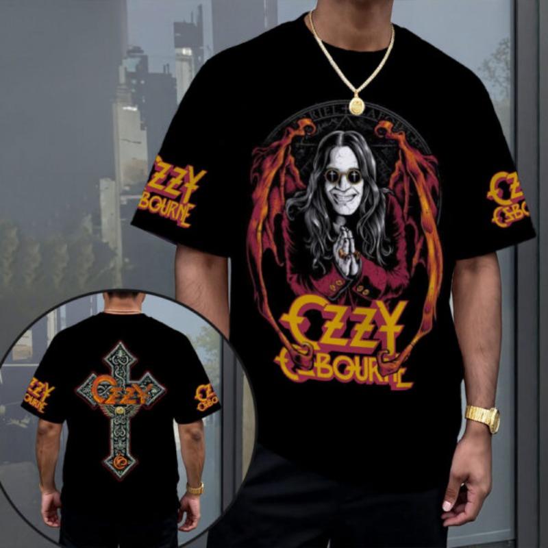 Klassisk Rock Ozzy Osbourne T-shirts Sommar 3D-tryck Herr Dam Street Hip Hop Trend Kortärmade T-shirts Överdimensionerade Y2k Toppar