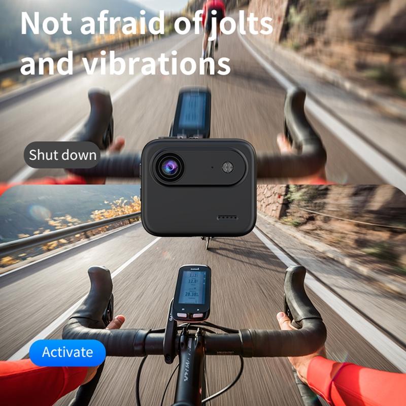 Mini Sports Camera 4K Ultra Clear Recording VLOG Recorder Flip Screen Anti Shake 143 ° Wide-angle Lens Cycling Camera
