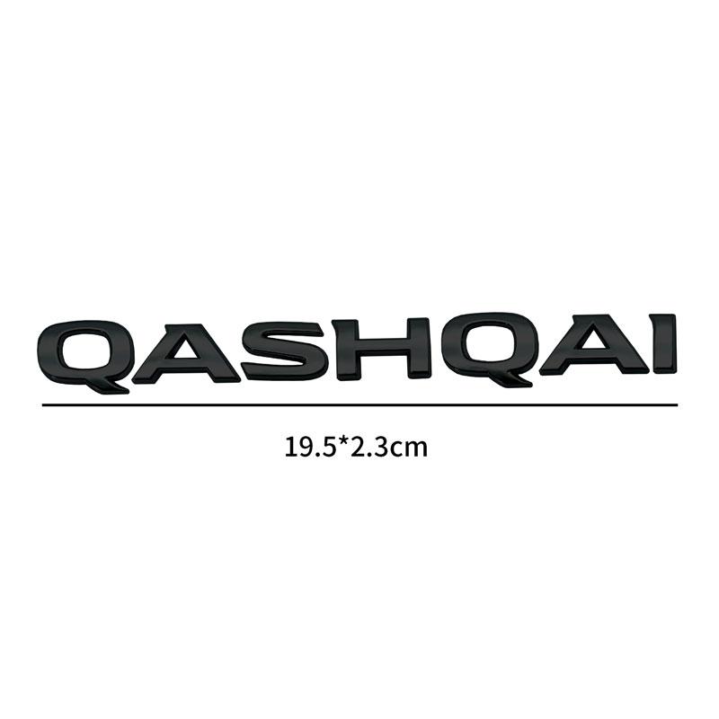 New 3D Car Styling ABS Plastic Car Sticker QASHQAI Letter Logo Car Rear Trunk Body Emblem Sticker Auto Accessories