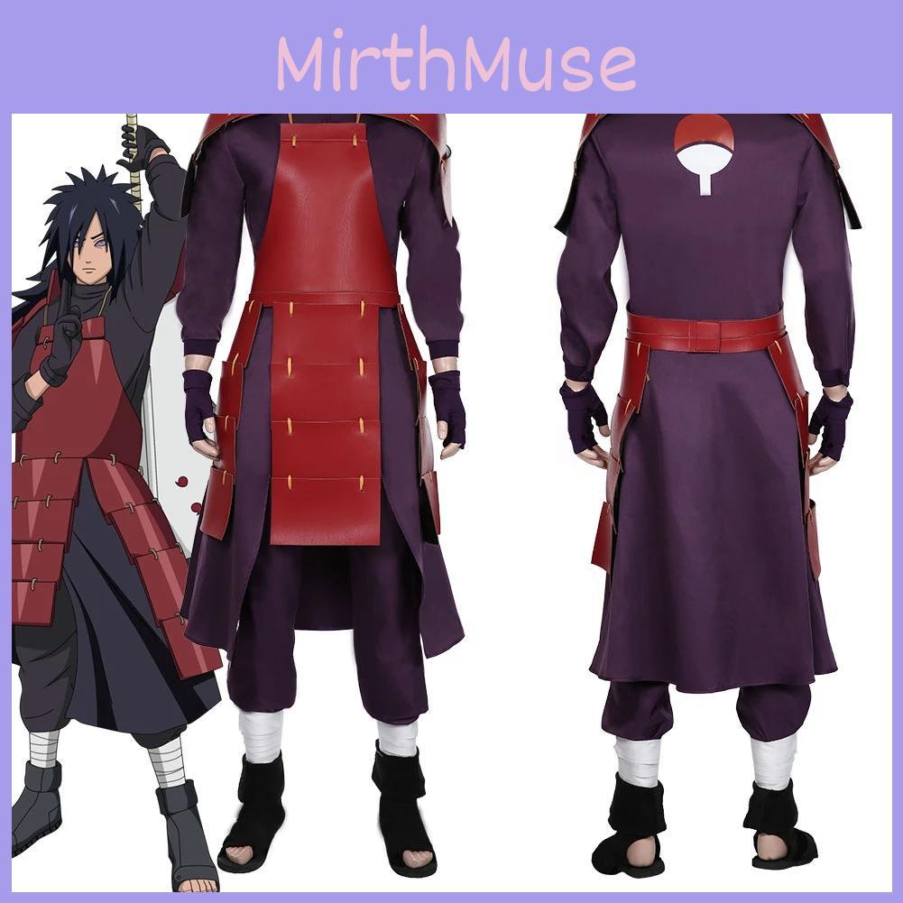 Stylish Naruto Uchiha Madara Cosplay Costume In Durable Polyester Fabric For Anime Enthusiasts