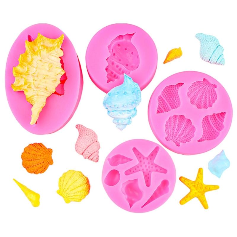 Pack of 4 Silicone Molds for Cake Cookie Chocolate and Candy Crafting Dessert Baking Tool Heat Resistant Fondant Mold