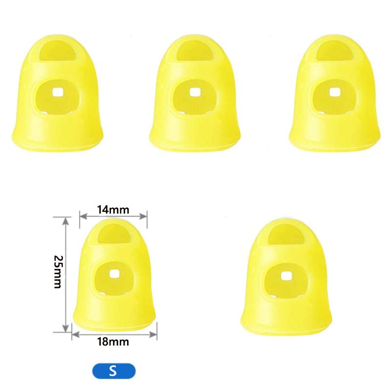 5/10Pcs Silicone Finger Sleeve Slip Antis-scalding Needle Flip Book Money Playing Piano Thimble Tip Hollowed Out Breathable
