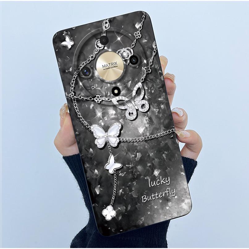 For Honor Magic5 Lite 5G Case Simplicity flower Silicone Soft Back Cases For Magic6 Lite 5G Cover Magic 5Lite 6Lite Bumper Shell