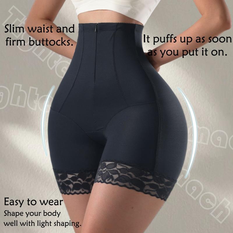 High Waist Zipper Tummy Control Shaping Pants Butt Lifter Body Shaper For Women M