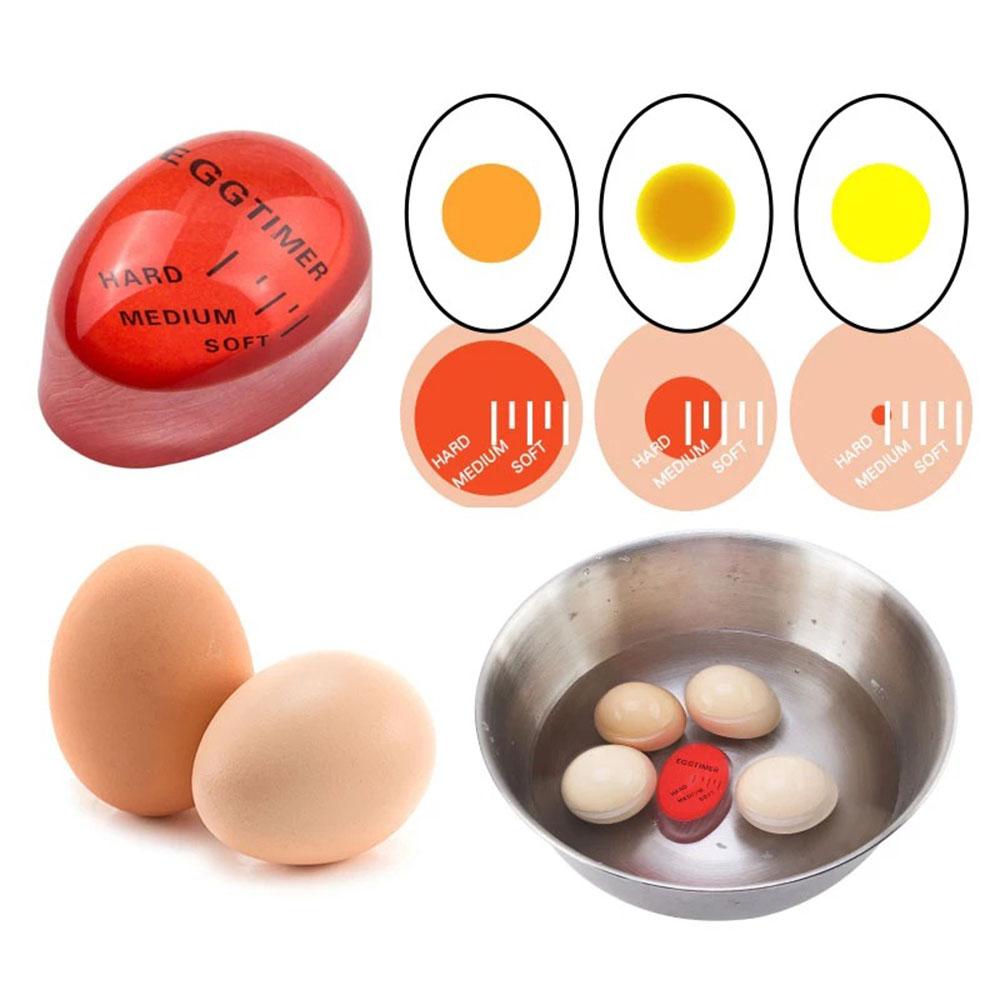 2 PCS Cute Resin Egg Timer - Color Changing Boiled Egg Cooker Kitchen Tool