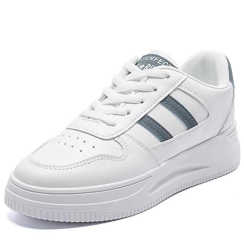 Leather Student Autumn New Casual Thick Baseplate Shoes Ins Two Bars
