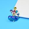 Nuove spille in smalto con palloncini e balene per donne, spille alla moda con cartoni animati, gioielli in cristallo, colore blu, alta qualità