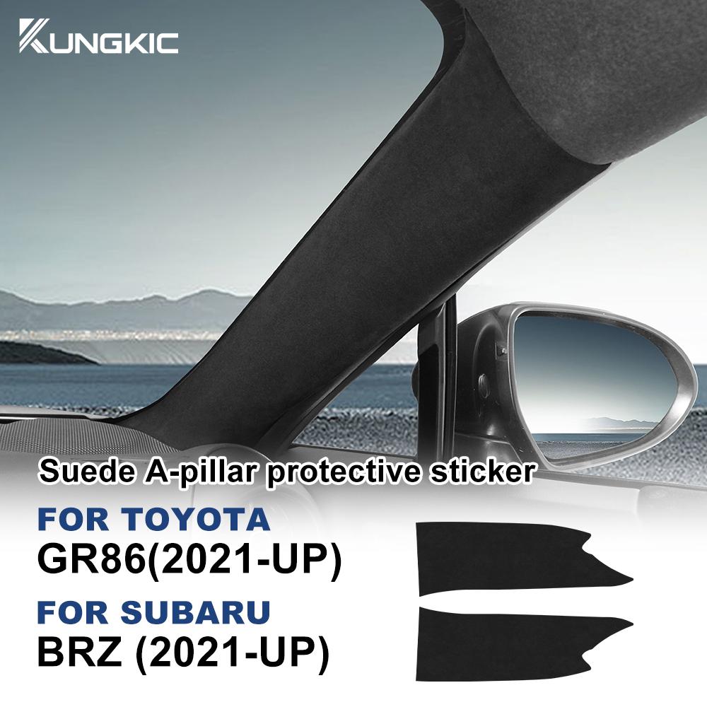 Suede A-pillar Protective Sticker For Subaru BRZ Toyota GR86 2021 2022 2023 2024 LHD RHD Pad Cushion Interior Trim Accessories