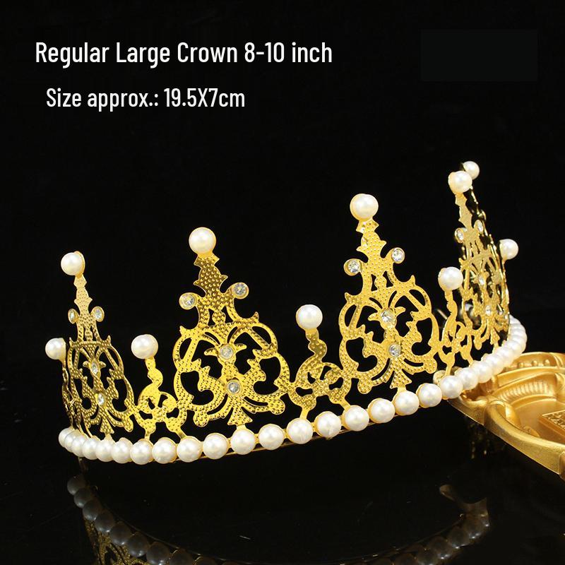 Queen Crown Cake Topper for Adults & Children - Gypsophila Pearl Birthday Decoration