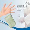 1Pcs Ladies Zip Coin Purse with Key Ring Embossed Design Multi Card Slots Large Capacity Wallet Fashion Accessories