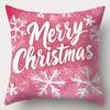 Merry Christmas decoration pillow cover red pink Snowman fawn pattern living room sofa cushion cover room home decoration
