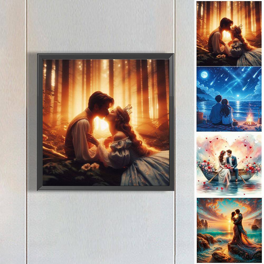 

5D DIY Повний круглий свердлильний алмазний живопис Парний набір Home Decor Art Craft 40x40cm E4291