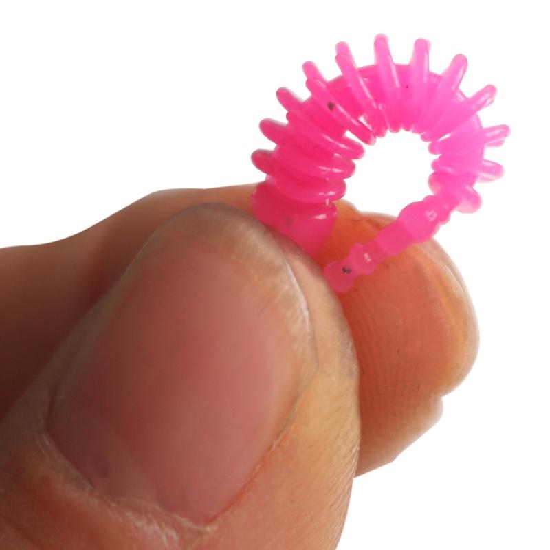10pcs Fishing Lure Tiny Worm Baits 35mm 0.25g Mini Needle Tail Soft Baits Simulation Lures Silicone Artificial Baits