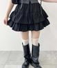 WEGO PHILLY Mini Solid Size Black Skirt, Color, Tiered, Girly, Casual, Spring/Summer Clothes, Women's, F,