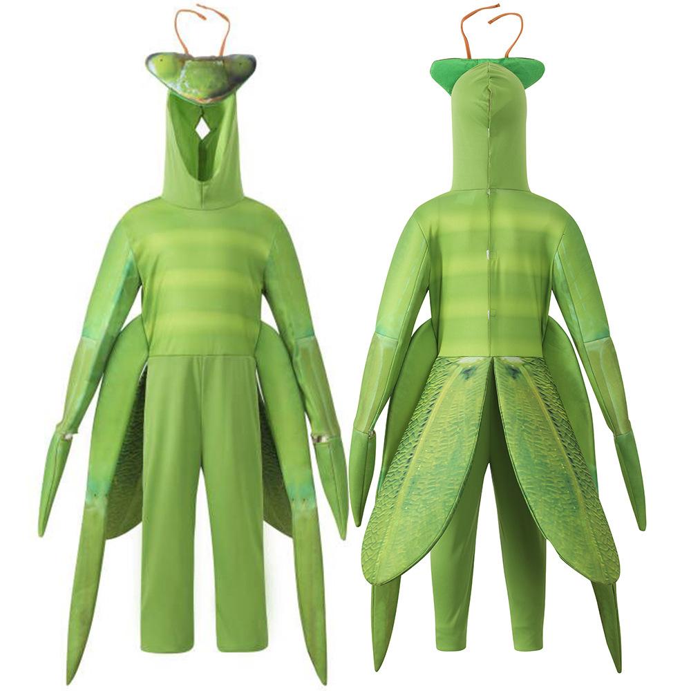 Dětský chlapecký dívčí zvířecí overal s dlouhým rukávem Modliska Halloweenské Cosplay kostýmy Oblečení na hraní rolí