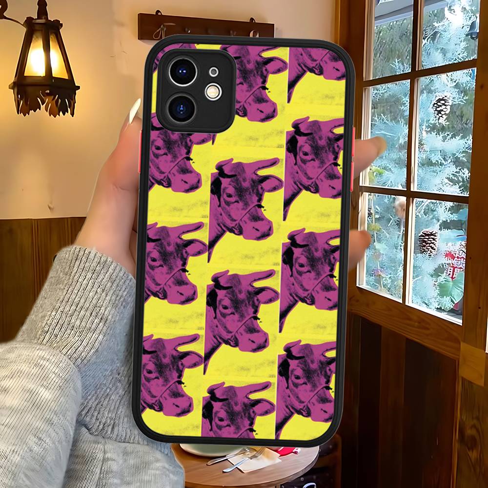 Andy Warhol Art Matte Transparent Phone Cover For IPhone Case 16 15 14 13 12 11 Pro Max X XS Max Plus