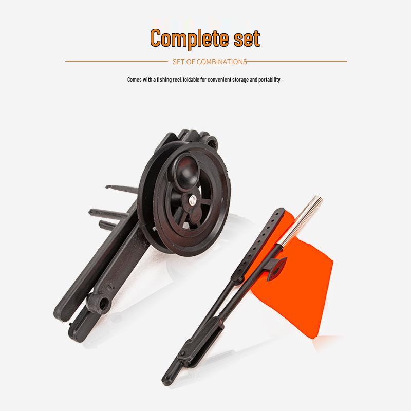 Black Folding Tripod for Winter Ice Fishing with Portable Storage and In-stock Ice Fishing Rod