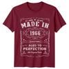 Made In 1966 Unisexs T Shirt 60th Birthday Gift Vintage sixty Year Old