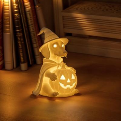 2026 Halloween Decorations Indoor Dog Ghost Lamp Light Up Ghost Dog Ghost Puppy Night Light for Home Bedroom Party Decorations