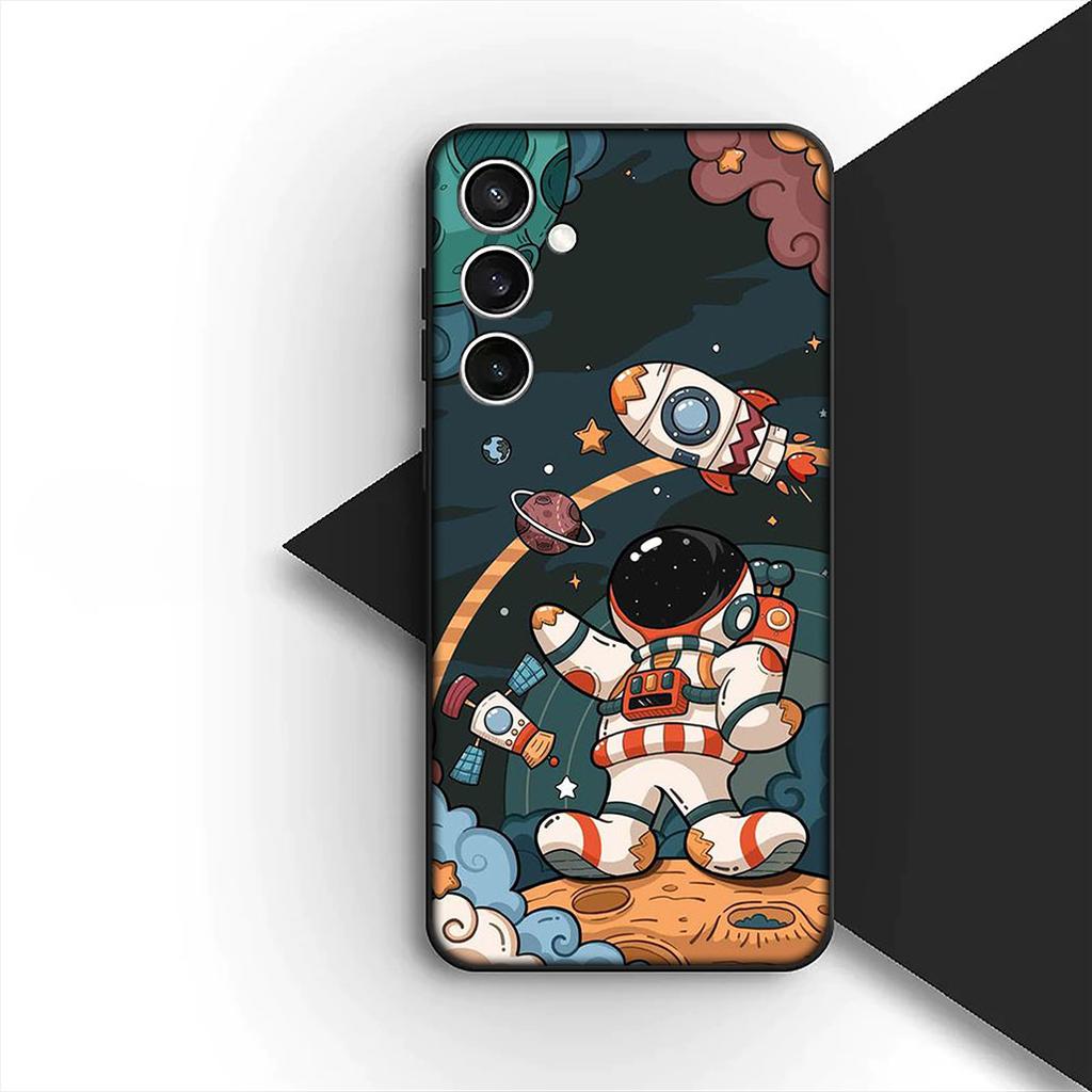 Phone Case Moon Astronaut Stars Art Casing for Apple iPhone 17 Air 12 13 Pro Max Mini ProMax XR 7 8 Plus X 7+ 8+ Funda Cover