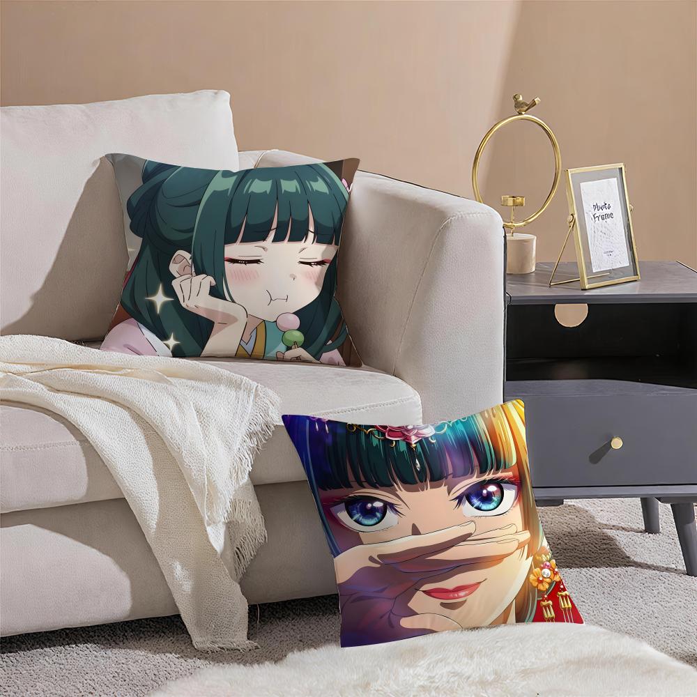 Classic Japanese Anime TThe Apothecary Diaries Cushion Cover Throw Pillow Cover Hidden Button Durable Polyester Chair Cushion