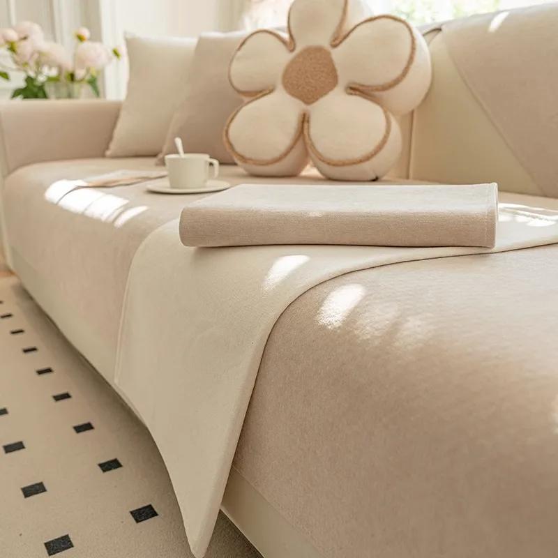 New European style Gold Edge Sofa Cushion Cover Seat Cushion Household Modern Simple Non Slip Sofa Cover  Four Seasons